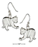 Silver Earrings STERLING SILVER PLAYFUL CAT EARRINGS ON FRENCH WIRES JadeMoghul