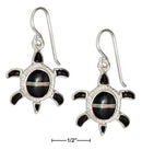 Silver Earrings Sterling Silver Synthetic Opal And Reconstituted Onyx Turtle Earrings JadeMoghul