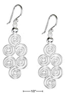 Silver Earrings STERLING SILVER WIRE SWIRLS EARRINGS JadeMoghul