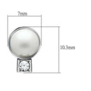 Silver Earrings Stud Earrings For Women LO1997 Rhodium White Metal Earrings with Synthetic Alamode Fashion Jewelry Outlet