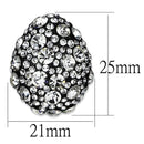 Silver Earrings Stud Earrings For Women LO3700 TIN Cobalt Brass Earrings with Crystal Alamode Fashion Jewelry Outlet