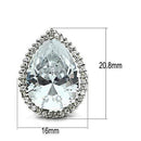 Silver Earrings Stud Earrings Set 3W080 Rhodium Brass Earrings with AAA Grade CZ Alamode Fashion Jewelry Outlet