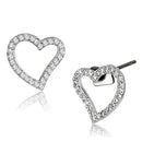 Stud Earrings Set 3W346 Rhodium Brass Earrings with AAA Grade CZ