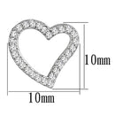 Stud Earrings Set 3W346 Rhodium Brass Earrings with AAA Grade CZ