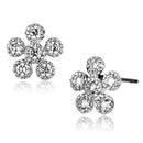 Stud Earrings Set 3W359 Rhodium Brass Earrings with AAA Grade CZ