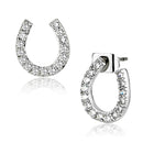 Stud Earrings Set 3W371 Rhodium Brass Earrings with AAA Grade CZ