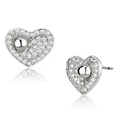 Stud Earrings Set 3W374 Rhodium Brass Earrings with AAA Grade CZ
