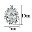 Stud Earrings Set 3W386 Rhodium Brass Earrings with AAA Grade CZ
