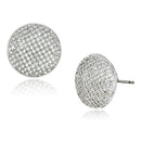 Stud Earrings Set 3W388 Rhodium Brass Earrings with AAA Grade CZ