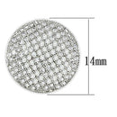 Stud Earrings Set 3W388 Rhodium Brass Earrings with AAA Grade CZ