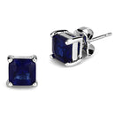 Stud Earrings Set 3W542 Rhodium Brass Earrings with Synthetic