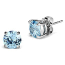 Stud Earrings Set 3W546 Rhodium Brass Earrings with AAA Grade CZ