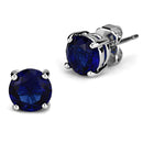 Stud Earrings Set 3W549 Rhodium Brass Earrings with Synthetic