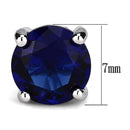 Stud Earrings Set 3W549 Rhodium Brass Earrings with Synthetic