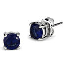 Stud Earrings Set 3W556 Rhodium Brass Earrings with Synthetic