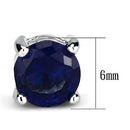 Stud Earrings Set 3W556 Rhodium Brass Earrings with Synthetic