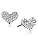 Stud Earrings Set 3W645 Rhodium Brass Earrings with AAA Grade CZ