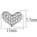 Stud Earrings Set 3W645 Rhodium Brass Earrings with AAA Grade CZ