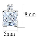 Stud Earrings Set 3W652 Rhodium Brass Earrings with AAA Grade CZ