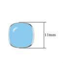Silver Earrings Stud Earrings TK277 Stainless Steel Earrings with Epoxy in No Stone Alamode Fashion Jewelry Outlet