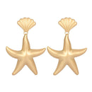 Summer Ocean Element Women Shell Starfish Shaped Earrings