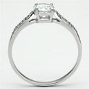925 Silver Ring TS080 Rhodium 925 Sterling Silver Ring with AAA Grade CZ