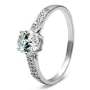 925 Silver Ring TS080 Rhodium 925 Sterling Silver Ring with AAA Grade CZ
