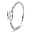 925 Silver Ring TS082 Rhodium 925 Sterling Silver Ring with AAA Grade CZ