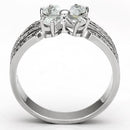 925 Silver Ring TS092 Rhodium 925 Sterling Silver Ring with AAA Grade CZ