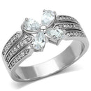 Silver Jewelry Rings 925 Silver Ring TS092 Rhodium 925 Sterling Silver Ring with AAA Grade CZ Alamode Fashion Jewelry Outlet