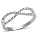 925 Silver Ring TS107 Rhodium 925 Sterling Silver Ring with AAA Grade CZ