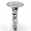 925 Silver Ring TS121 Rhodium 925 Sterling Silver Ring with AAA Grade CZ