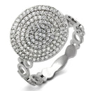 925 Silver Ring TS121 Rhodium 925 Sterling Silver Ring with AAA Grade CZ