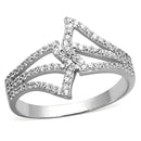 925 Silver Ring TS152 Rhodium 925 Sterling Silver Ring with AAA Grade CZ