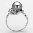 925 Silver Ring TS153 Rhodium 925 Sterling Silver Ring with Synthetic