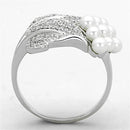 925 Silver Ring TS167 Rhodium 925 Sterling Silver Ring with Synthetic