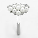 925 Silver Ring TS167 Rhodium 925 Sterling Silver Ring with Synthetic
