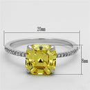 925 Silver Ring TS175 Rhodium 925 Sterling Silver Ring with Cubic