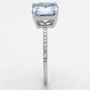 925 Silver Ring TS176 Rhodium 925 Sterling Silver Ring with Cubic