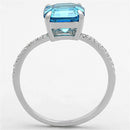 925 Silver Ring TS178 Rhodium 925 Sterling Silver Ring with Cubic