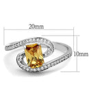 925 Silver Ring TS183 Rhodium 925 Sterling Silver Ring with AAA Grade CZ