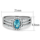 925 Silver Ring TS184 Rhodium 925 Sterling Silver Ring with AAA Grade CZ