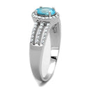925 Silver Ring TS184 Rhodium 925 Sterling Silver Ring with AAA Grade CZ