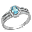 925 Silver Ring TS184 Rhodium 925 Sterling Silver Ring with AAA Grade CZ