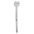 925 Silver Ring TS205 Rhodium 925 Sterling Silver Ring with AAA Grade CZ
