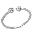 925 Silver Ring TS205 Rhodium 925 Sterling Silver Ring with AAA Grade CZ