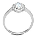 925 Silver Ring TS213 Rhodium 925 Sterling Silver Ring with AAA Grade CZ