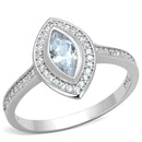925 Silver Ring TS213 Rhodium 925 Sterling Silver Ring with AAA Grade CZ