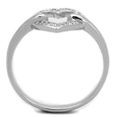 925 Silver Ring TS256 Rhodium 925 Sterling Silver Ring with AAA Grade CZ