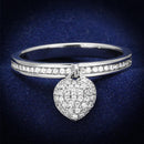 925 Silver Ring TS275 Rhodium 925 Sterling Silver Ring with AAA Grade CZ